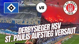 DERBYSIEGER HSV🔥 ST PAULIS AUFSTIEG VERSCHOBEN HSV vs FC ST PAULI FANPRIMUS STADIONVLOG [upl. by Backler401]