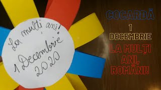 Cocardă pentru 1 DECEMBRIE DIY handmade  ZIUA NAȚIONALĂ A ROMÂNIEI  LA MULȚI ANI ROMÂNIA [upl. by Aihsoem]