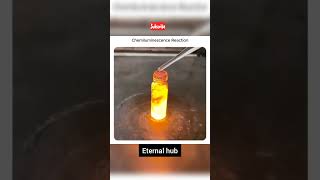 Chemiluminescence reaction ETERNAL HUB  shorts eternalhub science sciencehub [upl. by Nellek786]