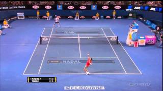 Nadal vs Tomic  R3 Australian Open 2011  YouTube [upl. by Llenrag880]