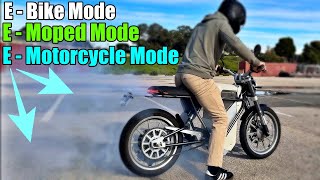 E  BIKE To E  MOTORCYCLE  Land Moto 3 in 1 Bike [upl. by Kaela754]