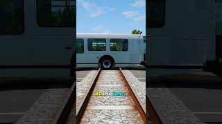 White Bus Vs Rail Road😂 beamngdrive rtxprogames beamng rtx shorts bus [upl. by Womack]