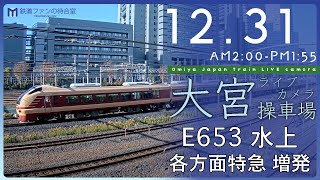 【ライブカメラ】大宮操車場 20231231 0200 Omiya Japan Train Live camera [upl. by Ihc]