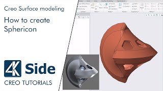 Sphericon  Creo Surface modeling [upl. by Anna347]