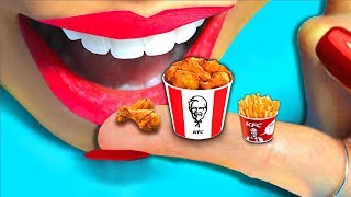 100 LẦN GÀ RÁN KFC TÍ HON CỰC CUTE CỰC NGONNHÀ BẾP MINI [upl. by Okomom]