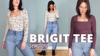 Brigit Tee Sewalong  Square Neck Top Pattern and Sewing Tutorial  Pattern Scout Patterns [upl. by Matthiew]