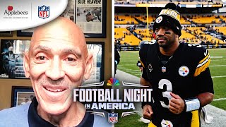 Russell Wilson tremendous in leading Steelers offense to win vs Browns  FNIA  NFL on NBC [upl. by Aihsekan]