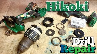 Power Tool Repairs Repairing a Hikoki DV18DBFC2 cordless drill with a stripped out gear [upl. by Caruso813]