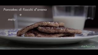 Come fare i Pancake ai fiocchi davena e mela Pancake ricetta SENZA UOVA BURRO E LIEVITO [upl. by Ogu]