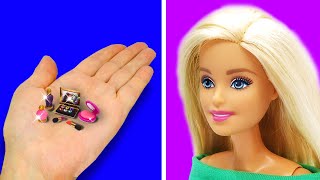 Miniature Makeup Set DIY Barbie How to Make Miniature Crafts [upl. by Llemart]