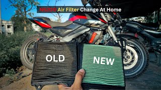 How To Change NS200 Air Filter At Home  Bajaj NS200 Air Filter Open [upl. by Leimaj]