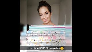 Onde comprar tecido tricoline barato pela internet R1190 metro [upl. by Inajna]