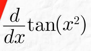 Derivative of tanx2 with Chain Rule  Calculus 1 Exercises [upl. by Cykana]