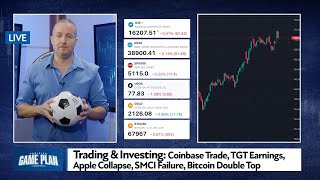 Trading amp Investing Coinbase Trade TGT Earnings Apple Collapse SMCI Failure Bitcoin Double Top [upl. by Hicks757]