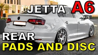 REAR PADS AND ROTORS CHANGE 20112018 VOLKSWAGEN JETTA BRAKE [upl. by Iviv401]