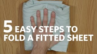 Fold a Fitted Sheet in 5 Easy Steps [upl. by Aiasi292]