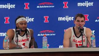 Oakland postgame Illini G Kylan Boswell and C Tomislav Ivisic press conferences [upl. by Sperry]