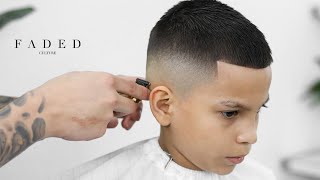 BARBER TUTORIAL BOYS HAIRCUT TRANSFORMATION [upl. by Lesiram347]