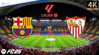 Barcelona vs Sevilla  La Liga  EA FC 25  PS5™ 4K HD [upl. by Chantalle]