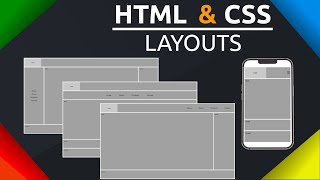 HTML e CSS  Aprenda a criar 5 layouts de sites mais comuns na Internet FLEXBOX [upl. by Yawnoc871]