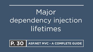 30 Major dependencyinjection lifetimes Singleton vs Scoped vs Transient  ASPNET MVC [upl. by Hubey152]