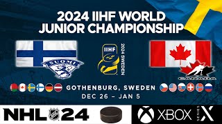 WJC 2024  2  Group A  Finland vs Canada [upl. by Odraccir408]