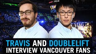 Doublelift and Travis interview fans at NA LCS Finals [upl. by Nas]