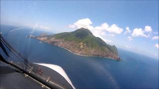 DHC6 Winair Landing Saba With Capt D Antoin [upl. by Elhsa]