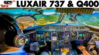 Special Approach in Corsica  A Day with Luxair on B737 amp Q400 [upl. by Cooke]