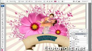 Vídeo Aula Photoshop  Cartão dia das Mães Completo [upl. by Trotter]