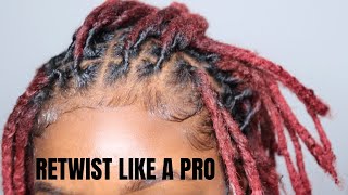 How To Retwist Loc New Growth By Yourself DETAILED amp BEGINNER FRIENDLY [upl. by Gian]