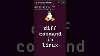 How to use diff command in Linux  Linux Commands shorts linux [upl. by Caresa]