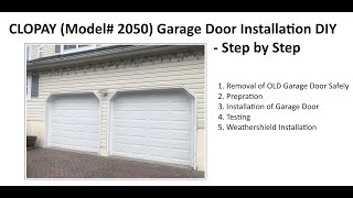 DIY Garage Door CLOPAY 2050 Installation  Step by Step [upl. by Yruama869]