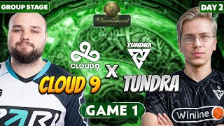 تاندرا  کلود9 گیم اول 🔥 Ti 13 Group Stage Tundra Esports vs Cloud9  Game 1 [upl. by Rettke]