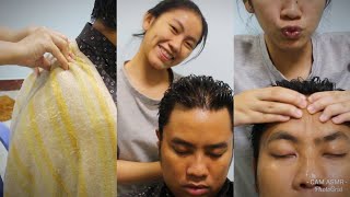 ASMR Relaxing Shampoo Head Massage  Emily is Back [upl. by Coulombe889]