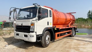 How To Use HOWO 10000Liter Vacuum Suction Truck [upl. by Eilyw584]