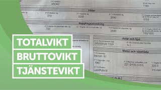 Ta Körkort  Totalvikt  Tjänstevikt  Bruttovikt [upl. by Adnawot]