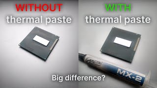 WITH and WITHOUT thermal paste  how big is the difference [upl. by Yeoz516]