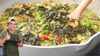 How to Cook Laing  Filipino Vegetable Recipe  Spicy Ginataang Dahon ng Gabi [upl. by Marita]