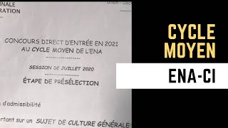 Réponse complète culture générale ENACI  cycle moyen  entrée en 2021 [upl. by Cirdla]