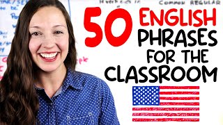 50 English Phrases for the Classroom Advanced Vocabulary Lesson [upl. by Wallace]