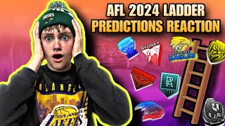 REACTING TO MY 2024 AFL LADDER PREDICTIONS  FINALS [upl. by Yhpos]