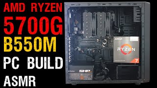 AMD Ryzen 7 5700G budget build  Asus Tuf Gaming B550MPlus  WD Blue 1TB  Crucial Pro 32GB  asmr [upl. by Pogue591]