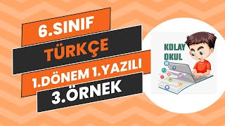 6Sınıf Türkçe 1Dönem 1Yazılı 3Örnek  2024 2025 [upl. by Iniretake]