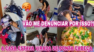 FALARAM QUE VÃO ME DENUNCIAR POR ISSO😰A CASA ESTAVA VIRADA DE PONTA CABEÇAFAXINA PESADALAVEI TUDO [upl. by Aigneis858]