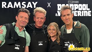 Gordon Ramsay Ryan Reynolds amp Hugh Jackman Compete in a Chimichanga CookOff ft Tilly Ramsay [upl. by Norrehc812]