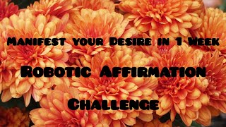 Robotic Affirmations 1 Week Challenge  Manifest in 1 Week [upl. by Bent]