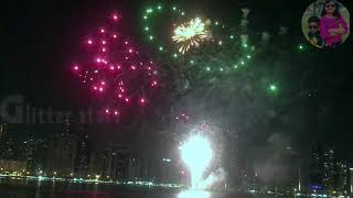 Happy new year 2021  Fire works at Majaz waterfront Fireworks at Majaz Sharjah UAE [upl. by Aicargatla]