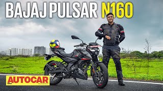 2022 Bajaj Pulsar N160 review  160 to the power N  First Ride Autocar India [upl. by Hedi17]