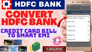 HDFC bank credit card bill convert to smart emi  How to convert Hdfc credit card bill to emi [upl. by Jedediah]